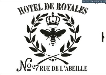 28 Hotel de Royales stencil / skabelon