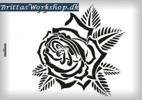 39 Rose stencil / skabelon