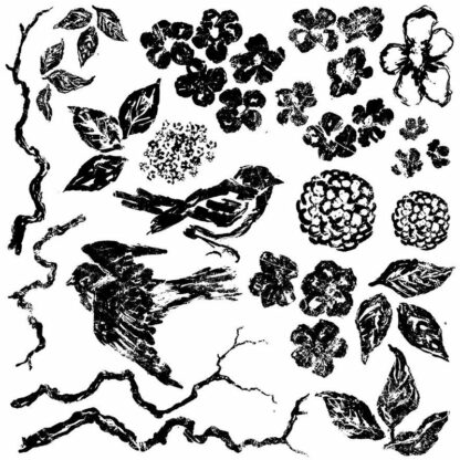IOD - Decor Stamp Birds Branches Blossoms